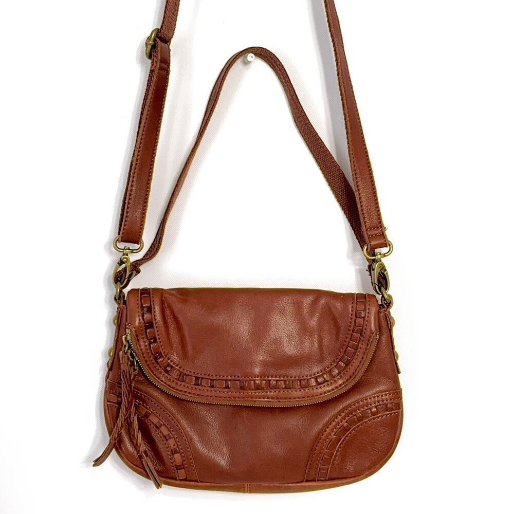 Lucky Brand Whipstitch Hippie Boho Crossbody Bag